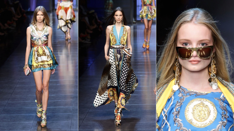 Illustration for article titled If You Like Loud, Busy Scarves, You'll Love D&G Spring 2012